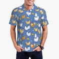 thumbnail image 1 of Balery Chicken Family Camisa Polo de Hombre con Estampado, de Manga Corta y Tejido Medio, Camisa Tipo Golf Polo-X-Large, 1 of 6