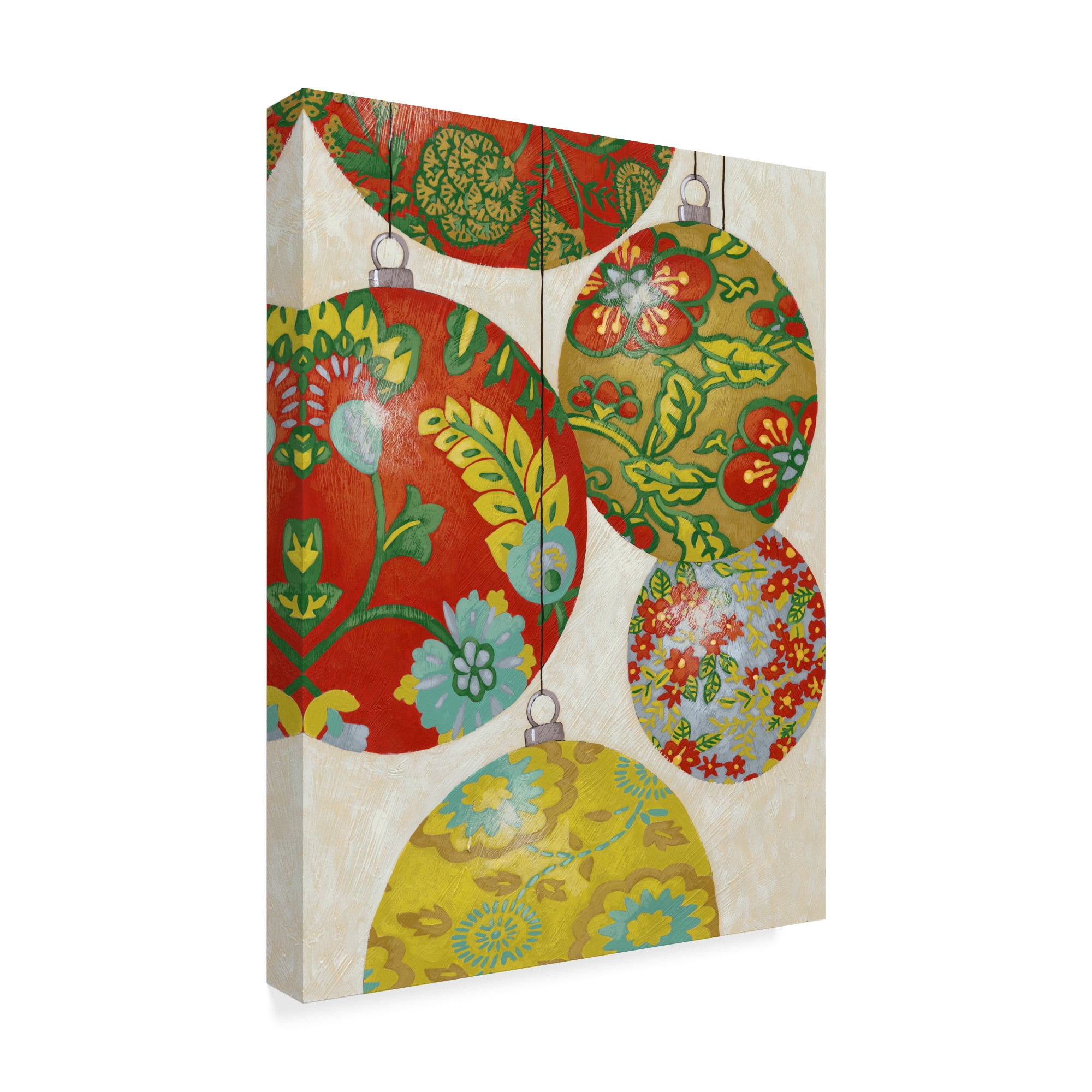Trademark Fine Art 'Christmas Cheer Ornaments II' Canvas Art by Chariklia Zarris