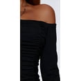 thumbnail image 5 of Wowcloth Women's Off-Shoulder Long Sleeve Pleated Bodycon Dress for Daily Wear and Parties, 5 of 5