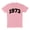 Pink, variant on 1973 College Style Shirt Unisex Large White