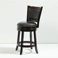 thumbnail image 4 of Home Square 24" Bristol Swivel Bar Stool in Cappuccino - Set of 2, 4 of 5