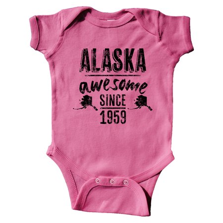 

Inktastic Alaska Awesome Since 1959 Gift Baby Boy or Baby Girl Bodysuit