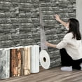 thumbnail image 3 of 3D Peel and Stick Foam Brick Wall Panels – 118.11/196.85/393.7in, Grid Pattern for Living Room, Kitchen, Bedroom, 3 of 8