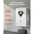 thumbnail image 2 of VEVOR Hybrid Solar Inverter Charger 6000W 220/230V with Built-in 120A MPPT Controller, 2 of 9