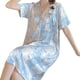 thumbnail image 5 of Camisones románticos de satén de seda sintética para mujer, camisón estampado, camisa, falda para dormir, pijama de verano, novedad de 2024, 5 of 5