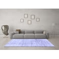 thumbnail image 3 of Ahgly Company Machine Washable Indoor Square Abstract Blue Modern Area Rugs, 4' Square, 3 of 4