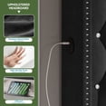 thumbnail image 5 of Uforic King Wingback Bed Frame with 58" Tall Headboard and USB Charging Stations, Tufted Velvet Upholstered Platform Bed, Easy Assembly, Black, 5 of 6