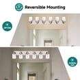 thumbnail image 4 of Melucee 5CCT Dimmable LED Brushed Nickel Vanity Lights 6-light, Modern Vanity Lighting Fixtures with Crystal Light Columns and Clear Glass for Bathroom Bedroom, 4 of 7