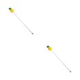 thumbnail image 2 of Toystoory Agitador Swizzle Mixing Stick Varilla agitadora Mezclador Fruit Head Acero inoxidable Muddler Bar Herramienta Accesorios Café Piña Piña 2Conjunto, 2 of 6