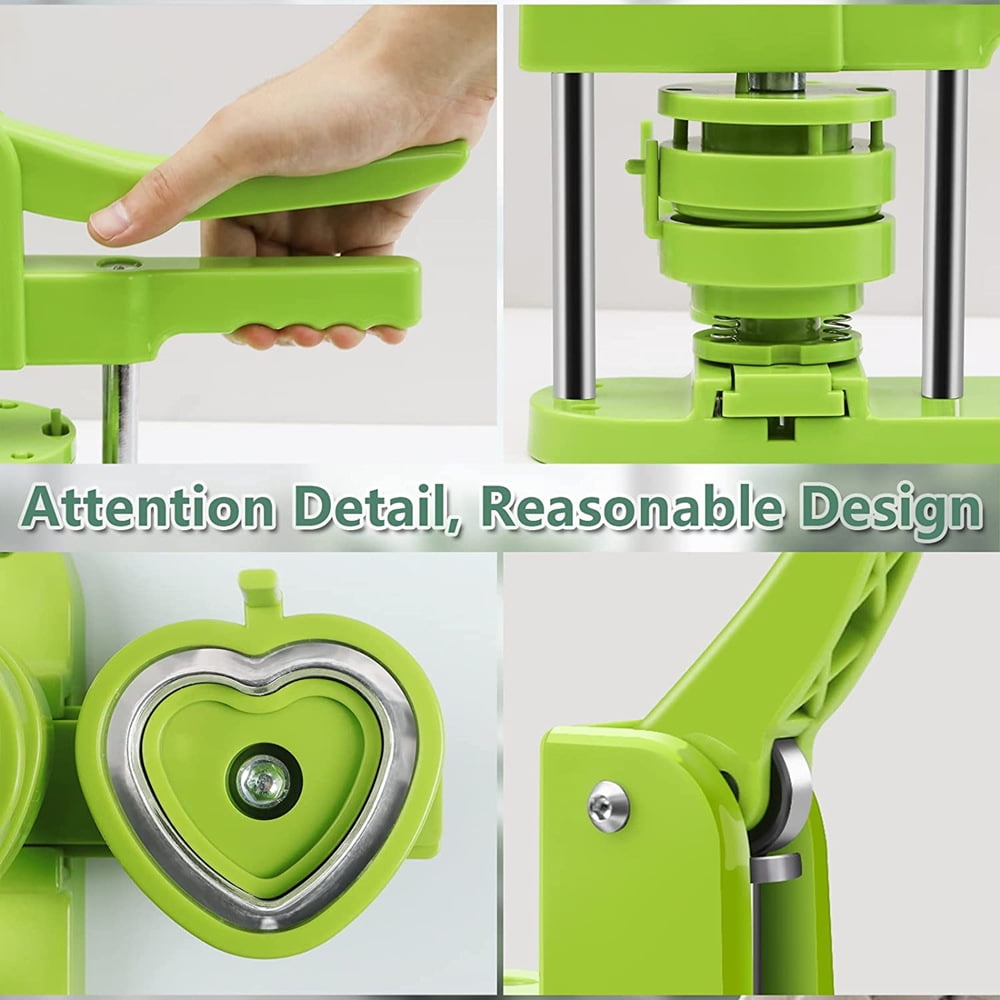 DIY Pin Button Making Machine,Installation-Free Heart Button Maker Press Machine ,Beginner-Friendly