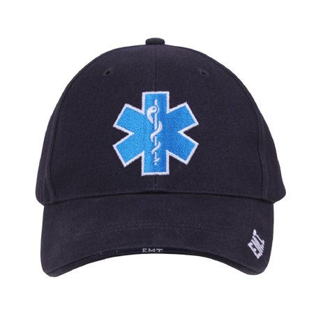 - Deluxe Embroidered Star Of Life Low Profile Cap, Hat, Navy Blue