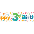 thumbnail image 4 of Happy Birthday 3rd Celebration Backdrop Banner Party Decoration Background Photography Props Supplies Decors Balloon Theme, 4 of 4