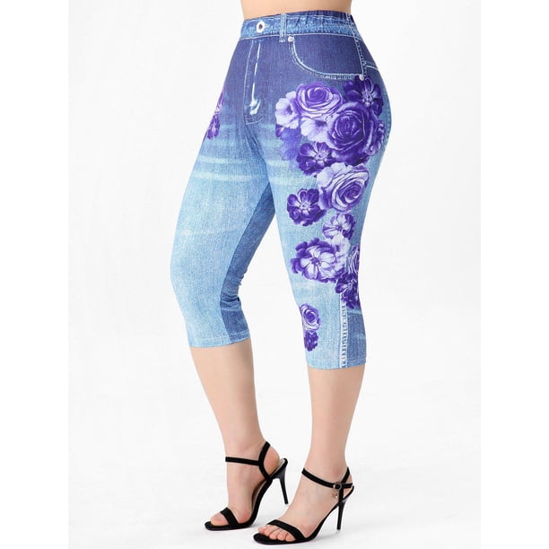 Leggings Talla Extra Cintura Alta Rosegal Leggings de talla grande