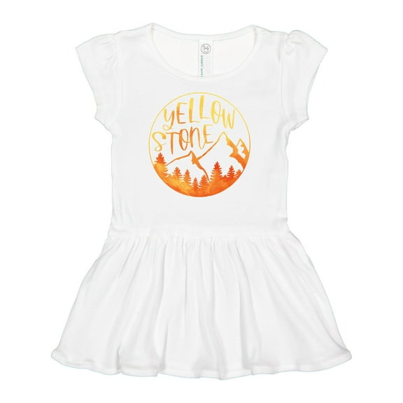 Inktastic Yellowstone National Park- Mountains Girls Baby Dress