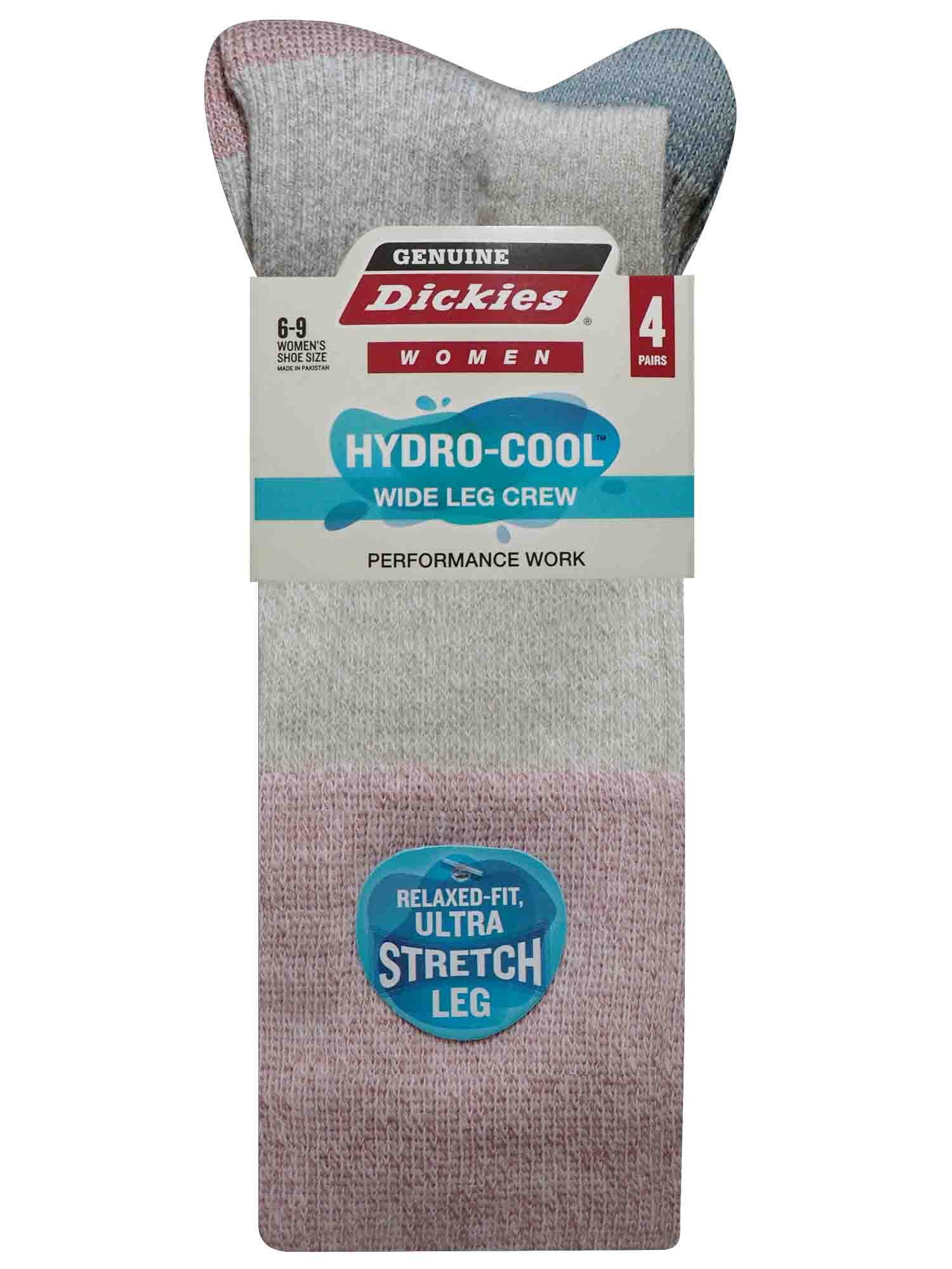 Dickies Women's 4 Pack HYDRO-COOL™ Wide Calf Crew Socks