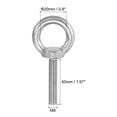 thumbnail image 2 of Uxcell M8 x 50mm Lifting Shoulder Eye Bolt 304 Stainless Steel Lifting Ring Threaded Eyebolt with Nuts and Washers 5Pcs, 2 of 5