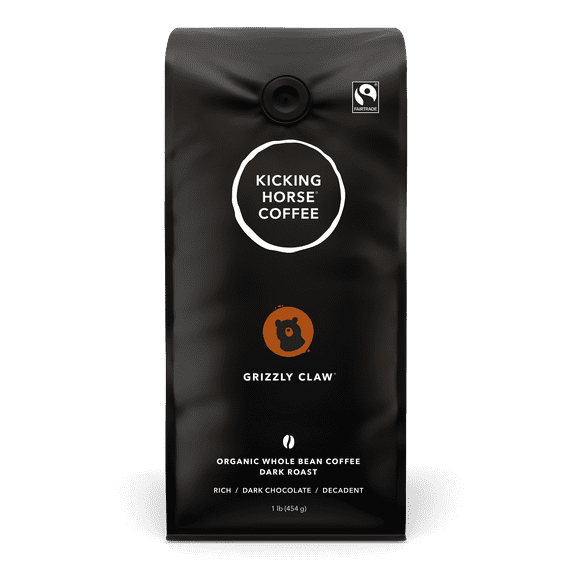 Kicking Horse® Coffee Kicking Horse Coffee - Grizzly Claw - Dark Roast, Whole Bean, 454 g - Whole Bean Coffee