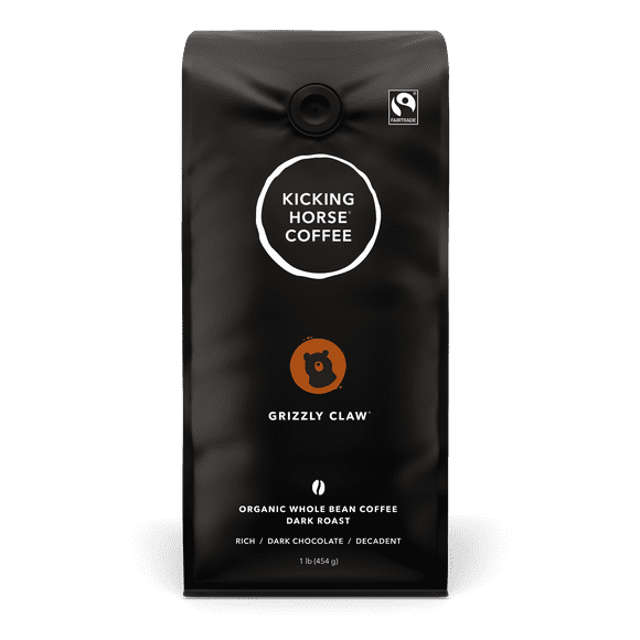 Kicking Horse Coffee - Grizzly Claw - Dark Roast - 454g Whole Bean, 454 g - Whole Bean Coffee
