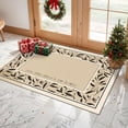 thumbnail image 4 of 2x3 Entryway Rug Bathroom Rugs for Front Door Bedroom Kitchen, Washable Vintage Print Carpet, Floor Mat with Non Slip Backing, 4 of 8