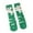 Green, variant on Cream White Fuzzy Mid Calf Socks, Cute Cartoon French Fries Embroidery 3D Decor Soft Warm Fluffy Winter Loungewear Socks For Women