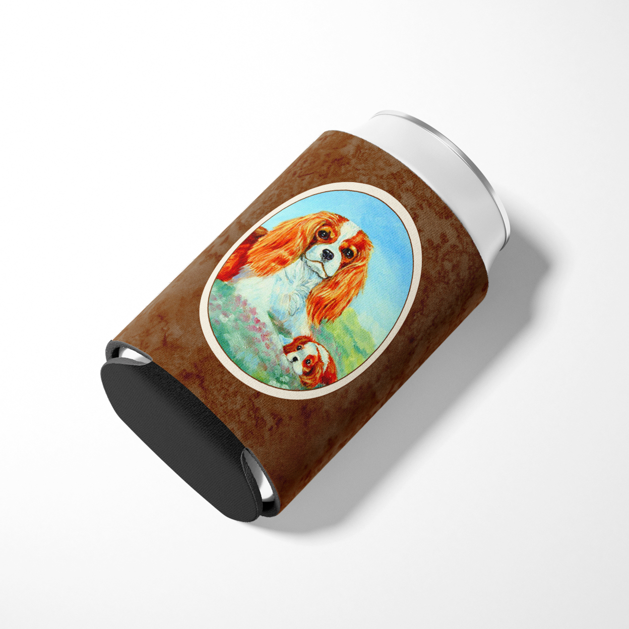 Carolines Treasures 7019CC Cavalier Spaniel Mommas Love Can or Bottle Hugger Can Hugger multicolor