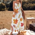 thumbnail image 2 of Autumn Harvest Maple Leaves Thanksgiving Sleeveless Dress Woman Fashion Long Dresses Women's Summer Suit Dress Summer 2025 Women, 2 of 7