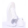 thumbnail image 4 of Guess Ritzi Women's Lace Up Leather Trainers With Perforated Stars In White Size 10, 4 of 6