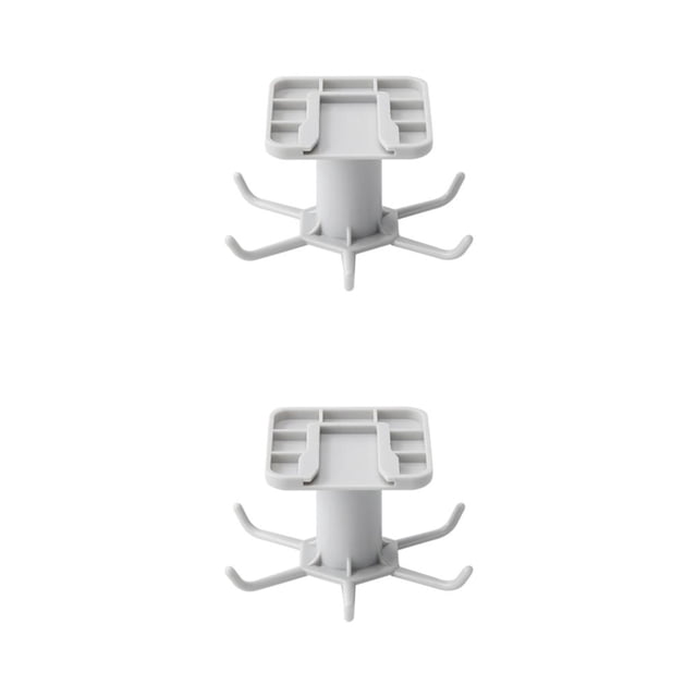 Maytalsory 1/2/3/5 Kitchen Hanger Self-adhesive Replacement Solid Color Punch-free 360 Degree Rotatable 6 Claw Detachable Mug Brush Rack Grey 2PCS