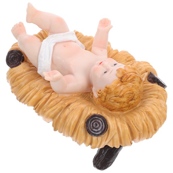 SHOWERORO Figurine de Bébé Moderne en Résine pour Décoration d'Étagère 1 Pce