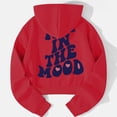 thumbnail image 2 of Eashery Women Hoodies Hooded Hoodie Womens Hoodie Sweatshirt Cute Hoodies Girl Fall Jacket Oversized Sweatshirts Cute Sweatshirts for Teen Girls (Red,M), 2 of 3