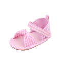 thumbnail image 2 of Shoes For Babies Baby'S New Summer Toddler Shoes Wear Non-Slip Breathable Sweatproof Plaid Bow Soft Soled Cloth Shoes Shoes Baby Toddler Girls Boys, 2 of 8