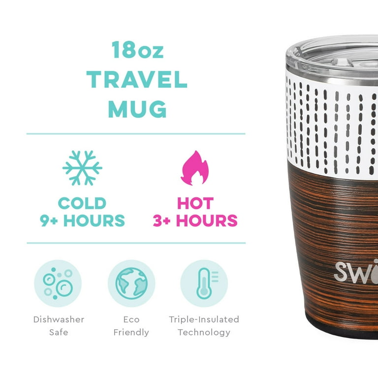 Swig Sip Stainless Steel Tumbler - 30oz Double Wall Coffee Cups Dishwasher  Safe Vacuum Insulated Travel Coffee Mug (Laser Siver)