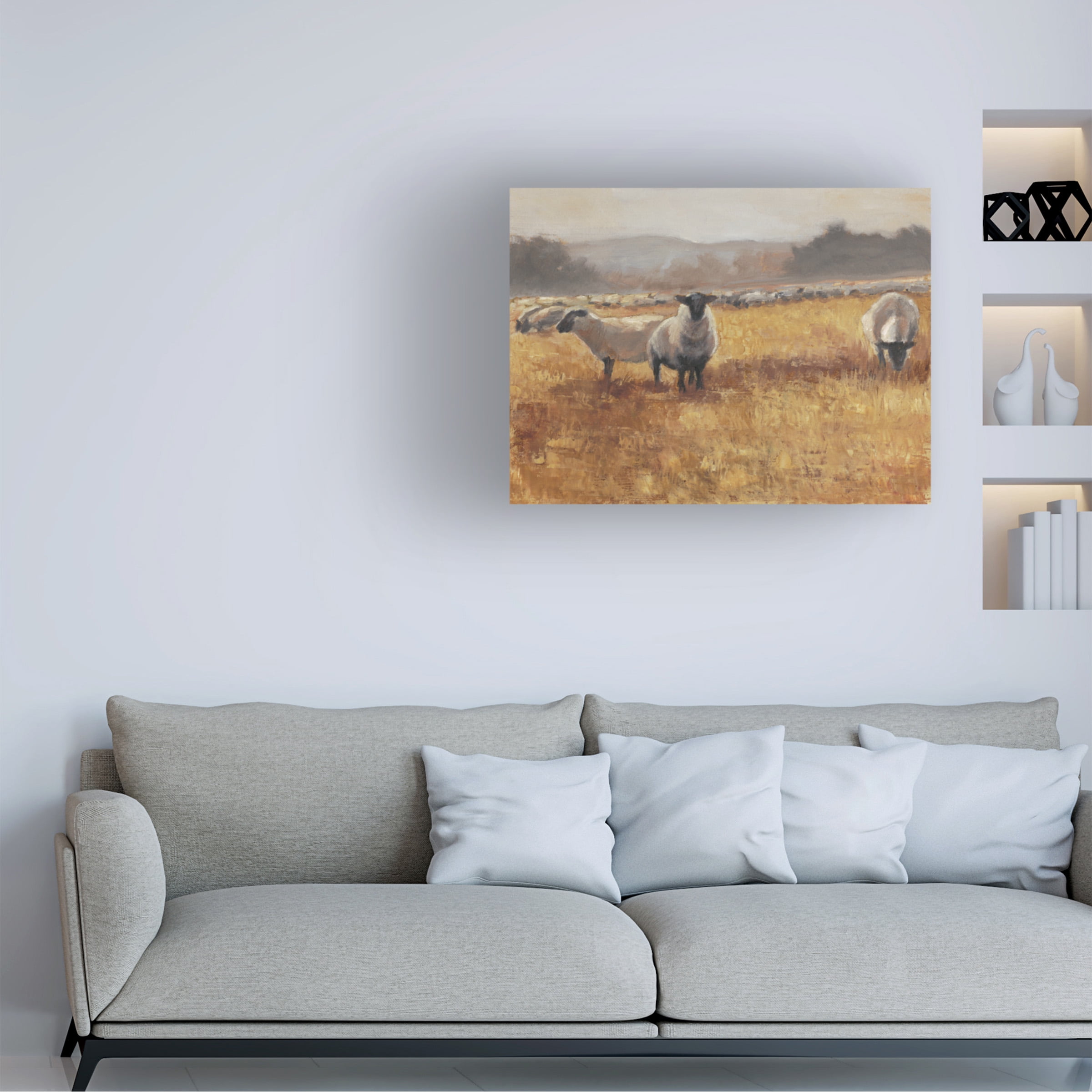 Ethan Harper 'Grazing at Sunset I' Canvas Art