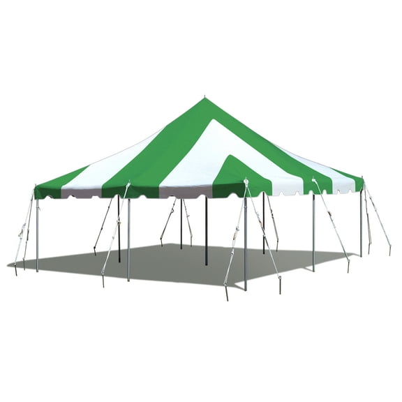 TentandTable Premium Outdoor Event Party Canopy Pole Tent, Green, 20 ft x 20 ft