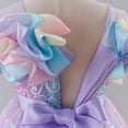 thumbnail image 4 of IBTOM CASTLE Girls Formal Dress Kids Party Wedding Party Birthday Princess Dresses Ball Gown Daughter Dance Dresses Sparkly Round Neck Lace Tiered Tulle Flower Girl Dress 7-8 Years Purple, 4 of 7