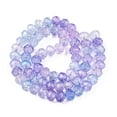 thumbnail image 2 of Transparent Glass Beads Strands Faceted(32 Facets) Rondelle Medium Purple 8x6.5mm Hole: 1.2mm about 63pcs/strand 15.55''(39.5cm), 2 of 4