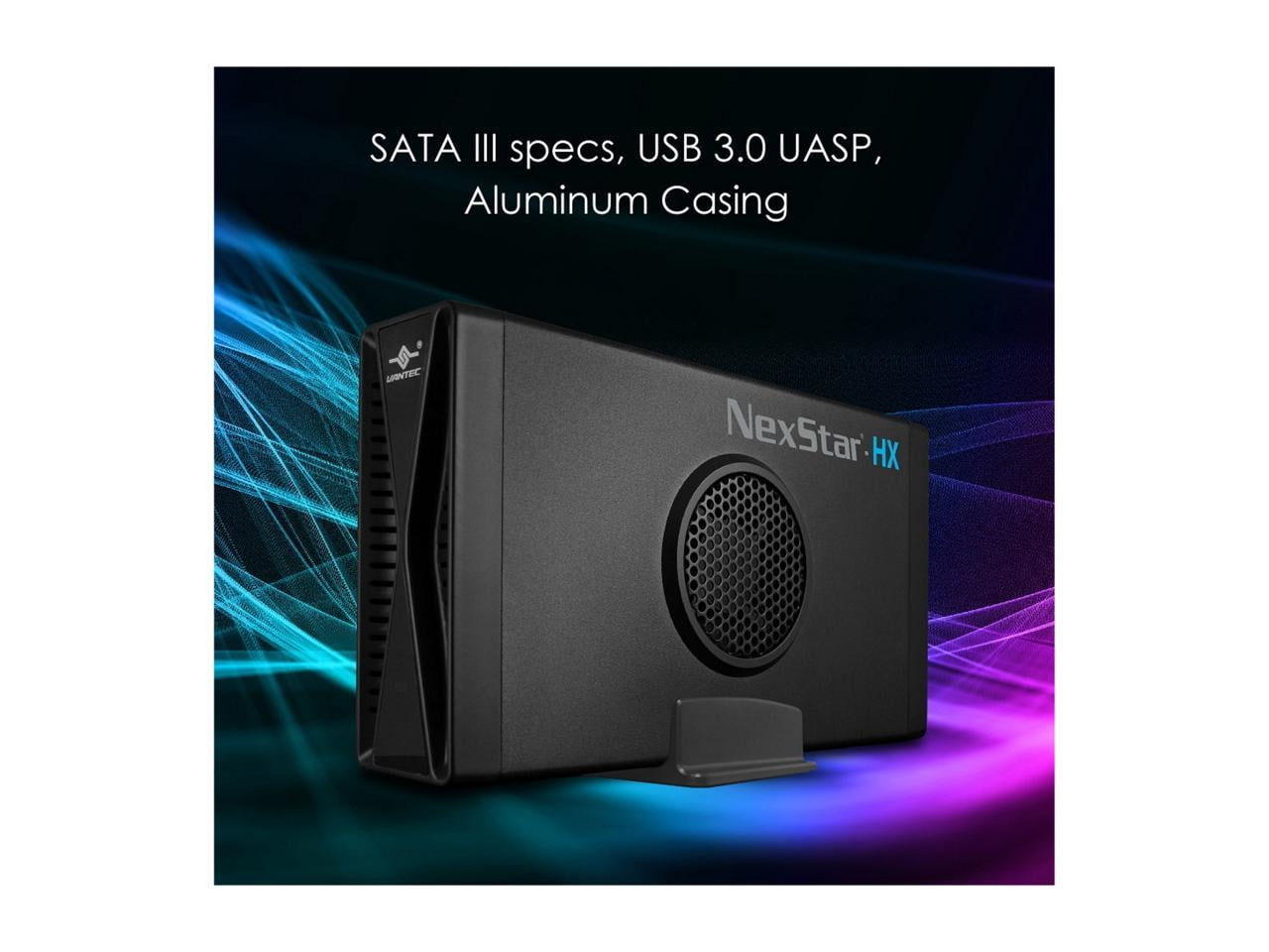 VANTEC NexStar HX NST-387S3-BK Aluminum / ABS Plastic 3.5" Black SATA I/II/III USB 3.0 3.5" SATA III Hard Drive Enclosure USB 3.0 With Fan
