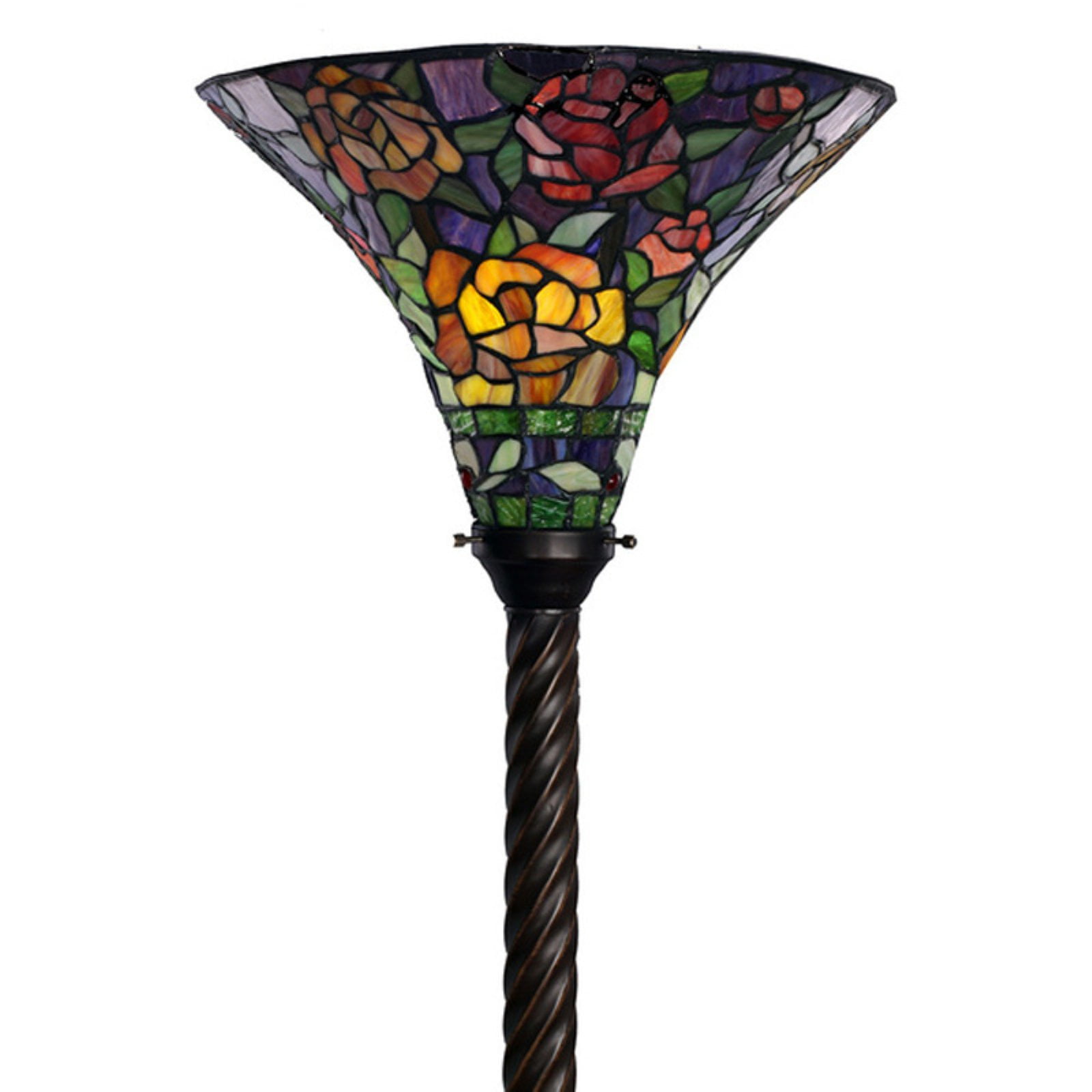 Famous Brand-Style Rose Torchiere Lamp