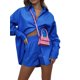 thumbnail image 2 of VISgogo Mujer Tops Pantalones Traje, Manga Larga Solapa Cuello Color Sólido Blusa Cintura Alta Pantalones Cortos 2 Piezas Traje VISgogo  moda, 2 of 4