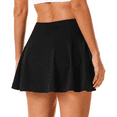 thumbnail image 3 of MLDRA Tennis Skirts for women Golf Mini Womens Skirts High Waisted with Pockets Inner Shorts for Athletic Skorts Sports Casual Black, 3 of 6
