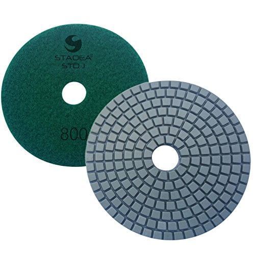Stadea PPW159D Diamond Polishing Pads 4 Inch - For Concrete Terrazzo Marble Granite Edge Countertop Floor Wet Polishing, Grit 800 - Pack of 10