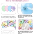 thumbnail image 3 of Kit de guirnalda de globos en colores pastel, arco de globos de unicornio y macarrón arcoíris, 135 piezas de globos de confeti dorados coloridos para cumpleaños en colores pastel, baby shower, bo, 3 of 5