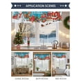 thumbnail image 6 of Merry Christmas Valances for Windows, 54 x 18in, Xmas Santa Elk Snowman Gifts Bell Winter Snowflake Blue Rod Pocket Kitchen Valance Curtain Light Filtering Window Treatments for Living Room Bedroom, 6 of 7