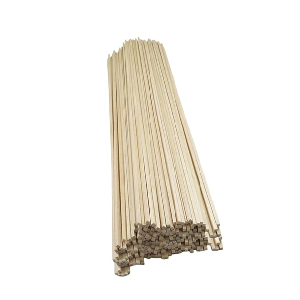 Palitos de madera cuadrados sin terminar para manualidades, tiras de espiga para maquetas de barcos y juguetes. 200mmx4mmx4mm
