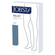 Jobst Relief Compression Stockings Unisex, Knee-High, Moderate, Closed Toe, Medium, Black, 1 Pair