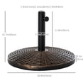 thumbnail image 3 of Base de parapluie ronde 19 "Outsunny, 3 of 8