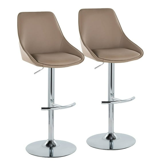 LumiSource Diana Adjustable Barstool - Set of 2