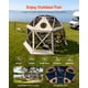 thumbnail image 3 of Carpa plegable tipo cenador VEVOR, 3,6 x 3,6 m, carpa esférica de 13 lados con techo desmontable y bolsa de transporte, resistente a las picaduras, refugio solar con mosquitera para 8-10 personas, 3 of 9