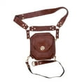 thumbnail image 2 of Women’s PU Leather Waist Bag – Gothic Thigh Leg Hip Bag Crossbody Fanny Pack, Adjustable for Motorcycle, Travel, Festival, shopping - Brown, 2 of 7