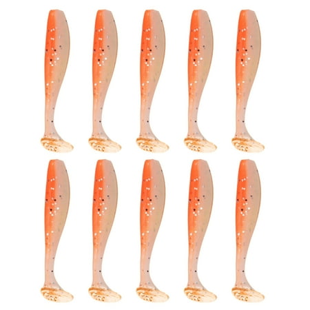 Yokua 10Pcs Soft Lures Worm Baits Wobbler Lures Small Fishes Tail Swimbaits